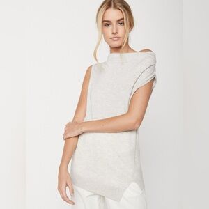 Brochu Walker Nohr Cowl Neck Sleeveless Sweater Dove Grey